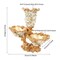 2-Tier Decorative Fruit Bowl, Gold Resin Serving Bowl – French Style Countertop Organizer